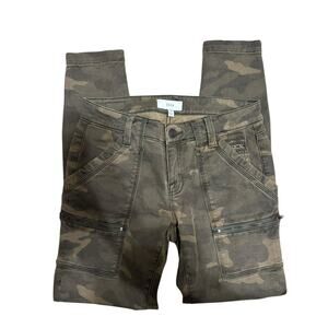 Joie Park Skinny Cargo‎ Pants in Fatigue camo size 26